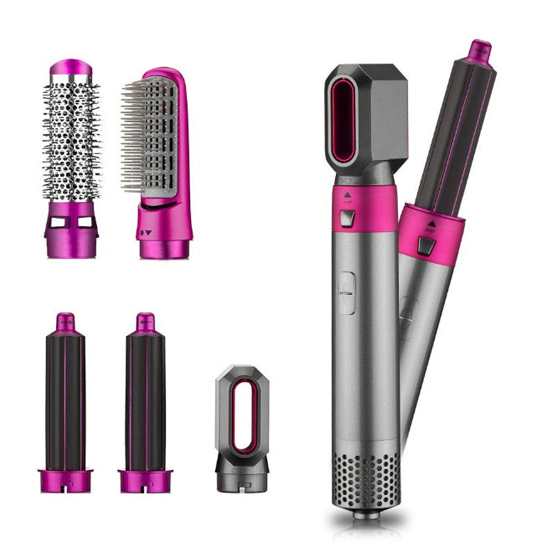 5 in 1 Cross-Border New Negative Ion Five-in-one Multi-head Hot Air Comb/ Dryer, Automatic Curling Iron, Hair-absorbing Air Curler